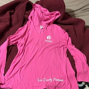 Posh Bright Pink Lightweight Hooded Top